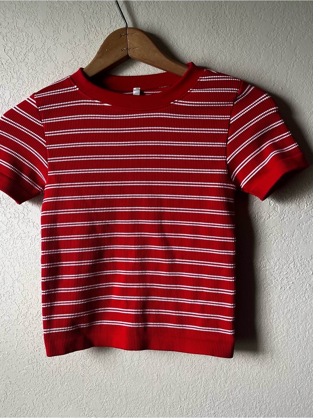 Active USA Red & white Combo Seamless Top